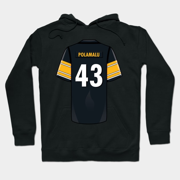 Troy Polamalu Jersey Hoodie by WalkDesigns